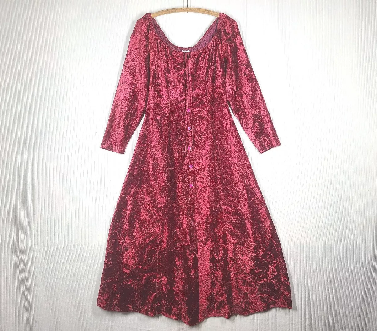 Crushed velvet red clearance dress