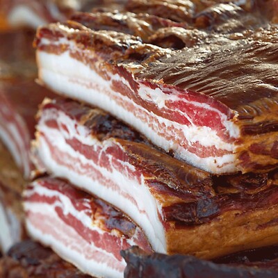 Bavarian Black Forest Bacon NO NITRATE  2lb=32oz $24 !! Us Seller!