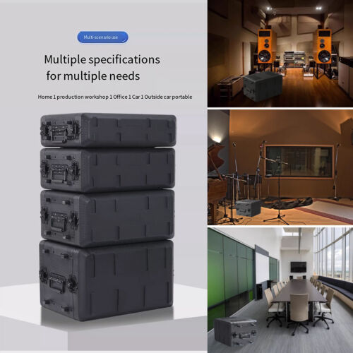 Rack Case 4U 10.2in Deep 3-Space Lockable Flight Case for Standard 19-in devices - Picture 8 of 13