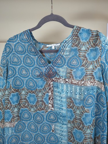 Fred David Women's Lightweight Transparent Blouse - Size 1x - Picture 2 of 8