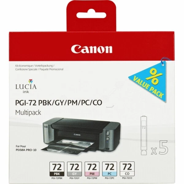 Canon 6403B007 PGI-72 cartouche d'encre Multipack Pbk , Gy, Pm, PC, Co pour - Photo 1/1