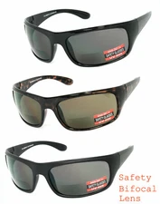1 or 2 Pair Bifocal Safety Reading Glasses Reading Sunglasses AP+S ANSI Z87.1+