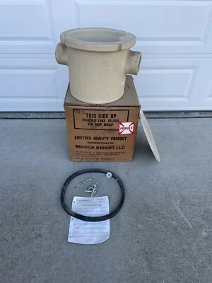 Knight-Ware Monolithic Stoneware Sump Basin Laboratory ACID BASE Resistant