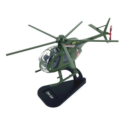 Alloy 1/100 Scale US Army OH-6A Cayuse Helicopter Finished Model Gift Display