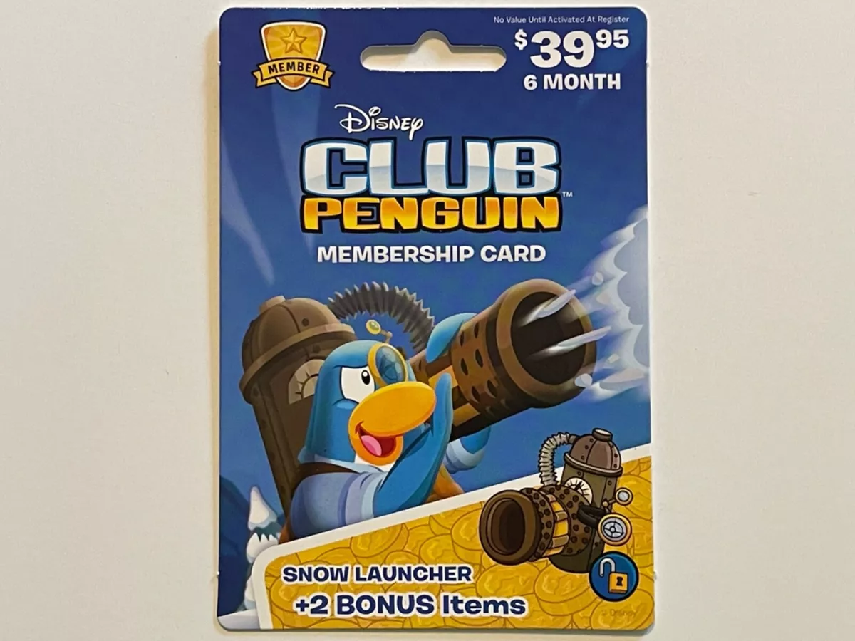 Disney Club Penguin Online Game Membership Card NOT ACTIVATED $0