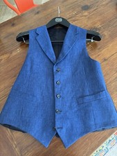 mens linen vest