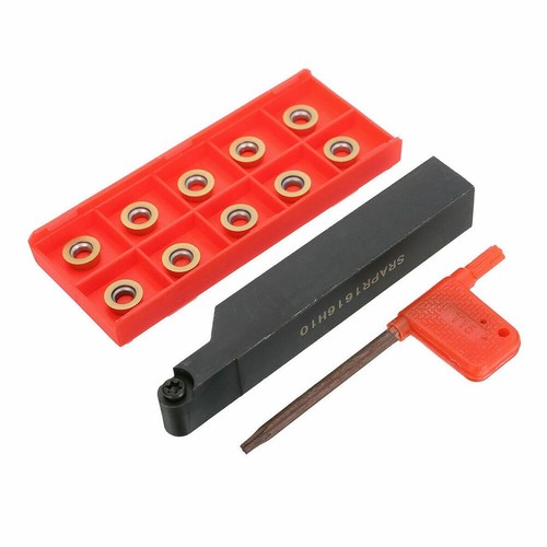 Portaherramientas de torneado externo CNC SRAPR1616H10-16 mm + 10 piezas RPMW1003MO inserto redondo - Imagen 24 de 24