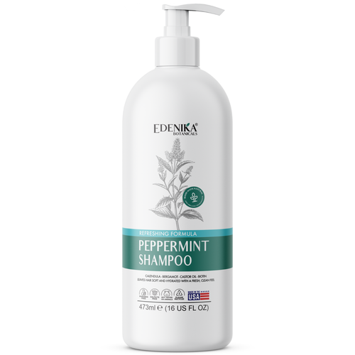 Edenika Peppermint Shampoo & Conditioner Set, Refreshing & Hydrating Hair Care - Picture 2 of 7