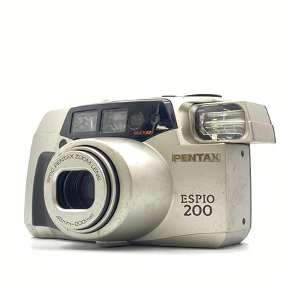 Pentax Espio 200 Silver 48-200mm Point & Shoot 35mm Film Camera - GOOD | eBay