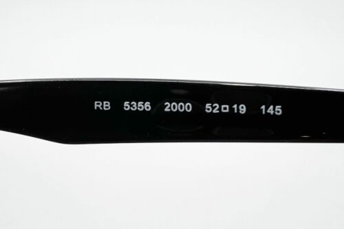 Ray-Ban RB5356 2000 Eyeglasses Frames Black Square 52-19-145 11494 - Picture 5 of 7