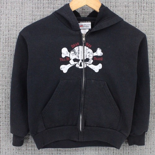 Vintage Disney Hoodie Sweatshirt Kids Youth Small Black Pirates of the Caribbean