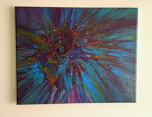 Art original abstrait peinture acrylique sur toile signée par l'artiste décoration murale - Photo 4 sur 6