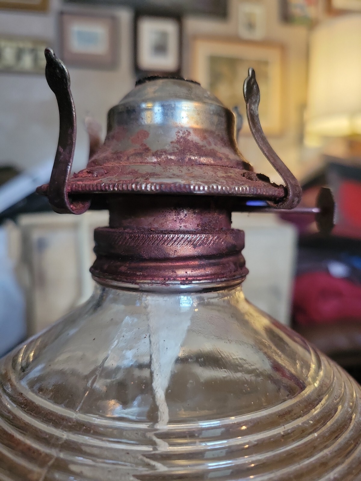 Stunning Vintage Kaadan Ltd. Hurricane Kerosene Oil Lamp BASE ONLY