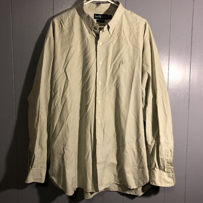 Ralph Lauren Men s Button Down Shirt Size XXL Long Sleeves Mcmeel 100% Cotton 