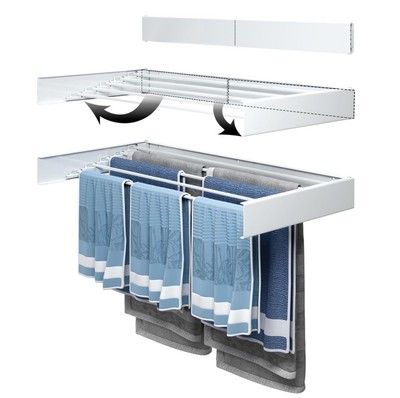 Groundlevel platzsparend klappbar Wandmontage Slimline Kleidung Trocknen Belüfter