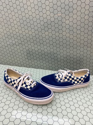 blue checkered shoes