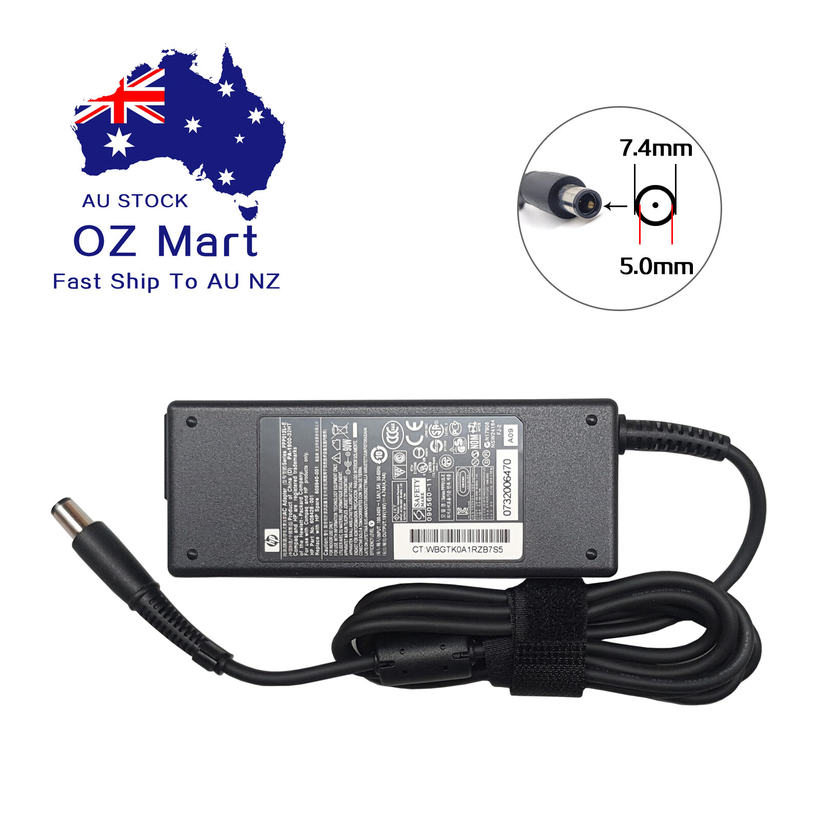 Adattatore Di Alimentazione Originale 90W 19V 4.74A Per HP Envy