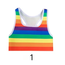 Women Lesbian Pullover Vest Tomboy Chest Breast Binder Rainbow Vest Tops Buckle