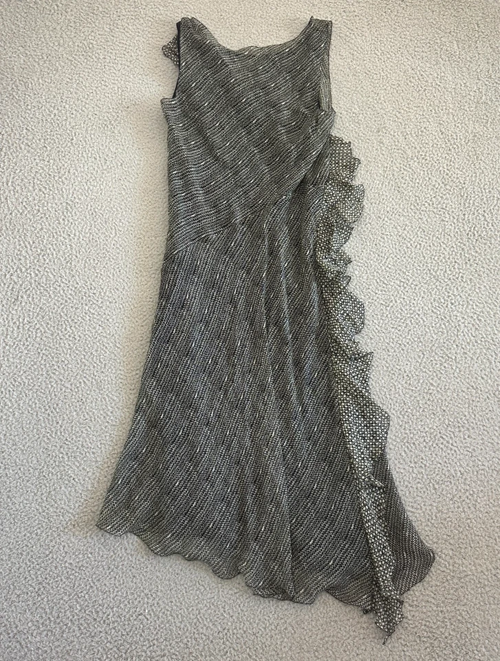 Vestido sin Mangas Años 90 Y2K Seda Corte Sesgado Mediano Midi Capricho Etéreo Hada Grunge Foto 2 de 4