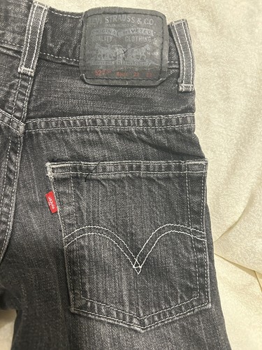 Levi 527 Red Tab bootcut jeans youth size 8 slim black - Picture 4 of 17