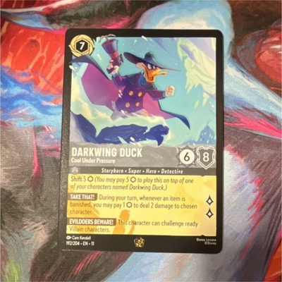#ad Disney Lorcana Darkwing Duck Cool Under Pressure Character Card 192 204 Disney $8.00