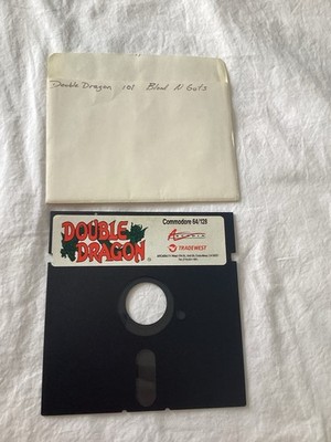 Commodore 64/128 double dragon vintage retro floppy disk computer arcade