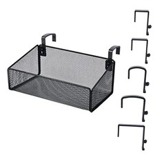 Bedside Caddy Shelf Hanging Storage Basket for Bunk Bed, Office Cubical Black