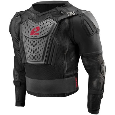 EVS Ballistic Comp Suit Jersey Black Red Full Torso Elbow Spine Protection Lg