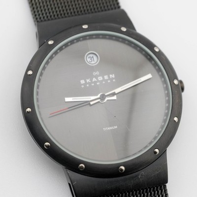 SKAGEN Denmark Titanium 530LTMB Mesh Band Quartz Men's Watch New Battery