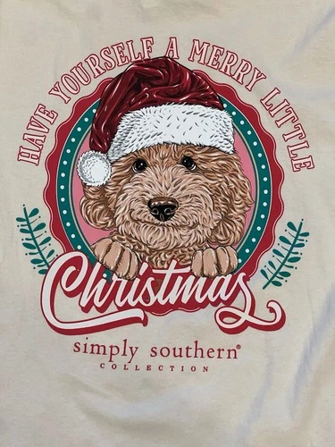 Simply Southern Youth Small Have Yourself A Merry Little Christmas Shirt NWT