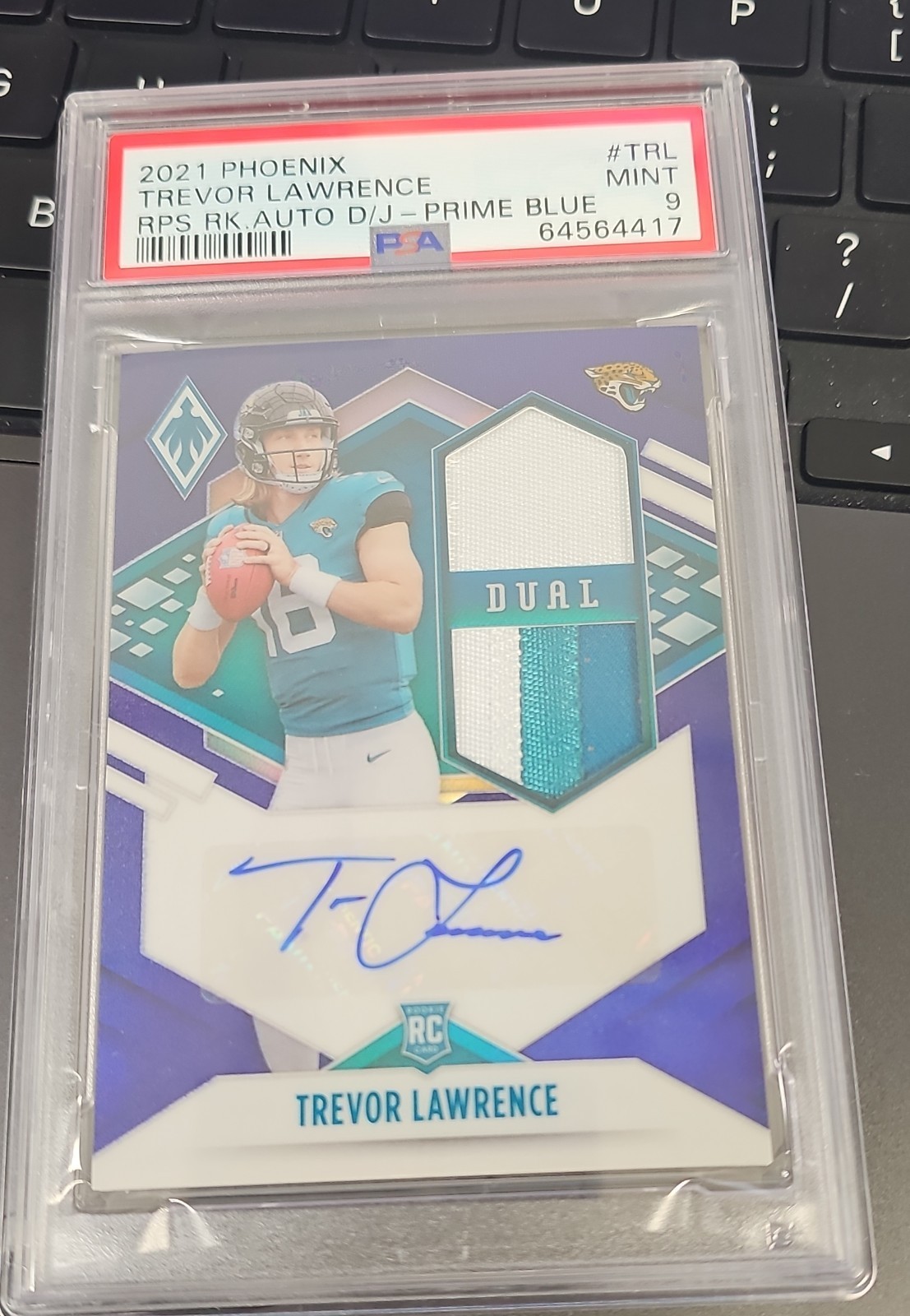 Trevor Lawrence Panini Phoenix Rookie Jumbo Memorabilia #TRL Prime Blue