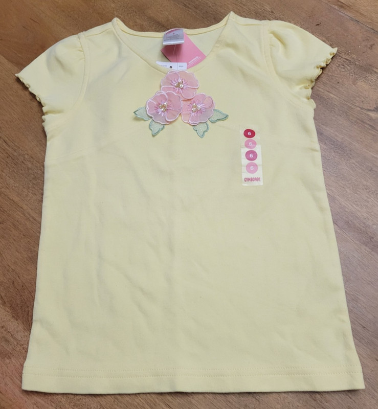Gymboree Garden Bloom Yellow Top, Size 6, NWT, 2006