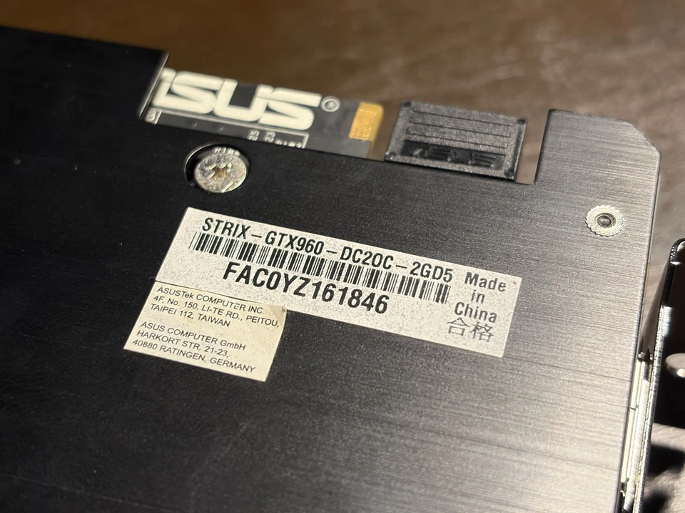 ASUS GeForce Strix GTX 960 2GB Sehr Guter Zustand Gebraucht - Bild 3 von 4