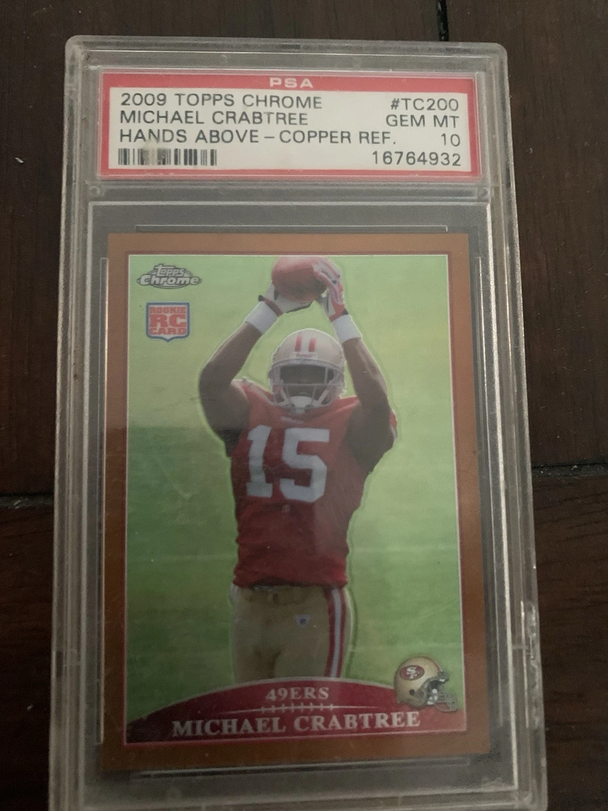 Michael Crabtree Topps Chrome #TC200 Hands Above-Copper Refractor