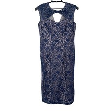 JS Collections dress Daniela Bow Tea length blue size 14