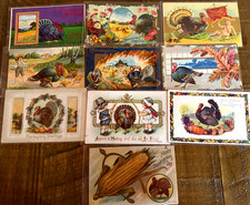 Lot of 10 Vintage~Thanksgiving Postcards~with...