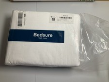 Bedsure White Duvet Cover Full Size 80  x 90" Zipper Closure NWT Open Pkg