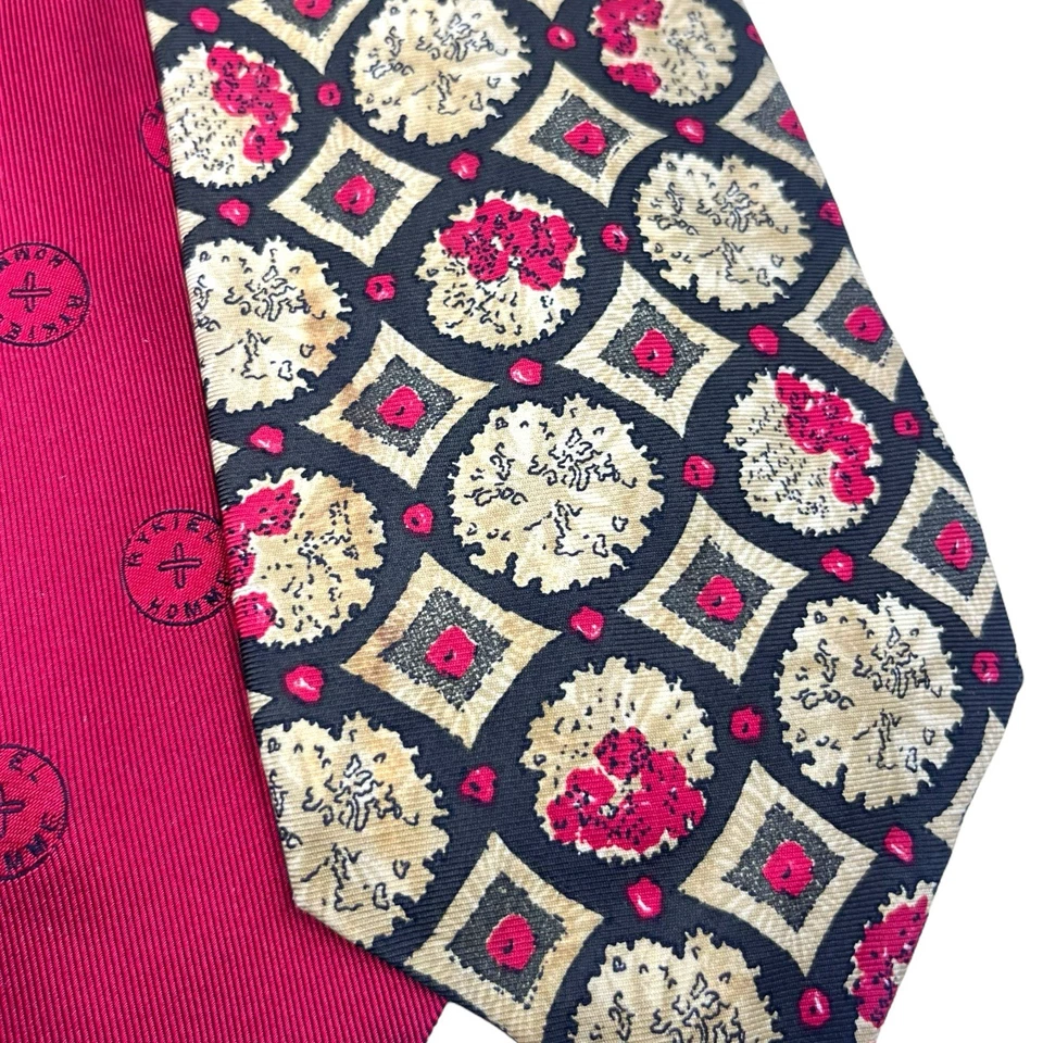 LOT OF 3 SONIA RYKIEL HOMME 100% SILK LUXURY TIES VERY GOOD PREOWNED CONDITION — 第 4/4 张图片