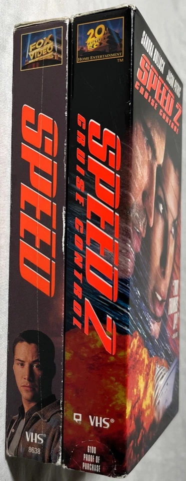 2 VHS Lot - SPEED 1 & 2 (1994 & 1997) Keanu Reeves, Sandra Bullock FREE SHIPPING - Image 3 of 4