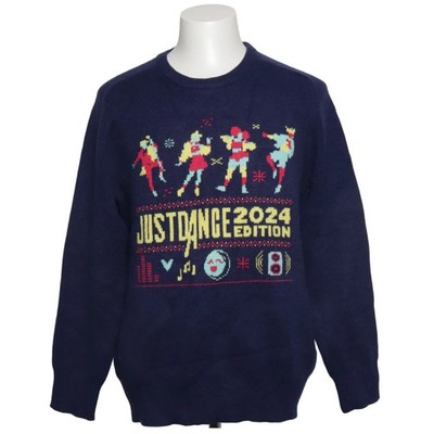 Weihnachtspullover, Größe: L, Just Dance 2024 Edition, Blau/Mehrfarbig #NU5