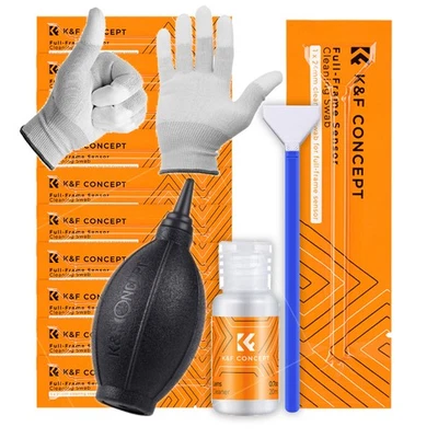 MINADAX K&F Sensor Reiniger Vollformat 24mm - 10 Swabs - Handschuhe Reiniger Blasebalg