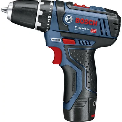 Perceuse-visseuse sans fil Bosch Professional GSR 12V-15 0601868109 2 Ah + 2 - Photo 1/4