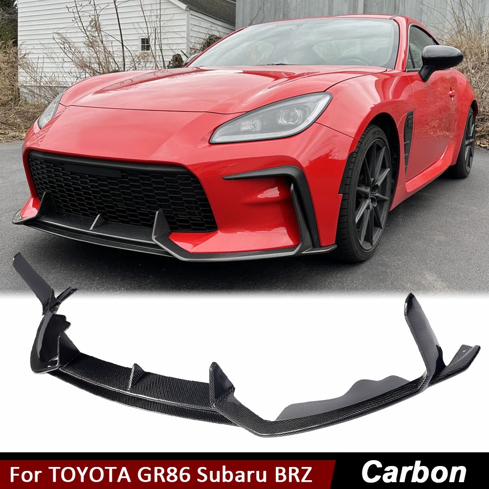 Fit For TOYOTA GR86 BRZ 2022-2024 Carbon Fiber Front Bumper Lip Spoiler Splitter