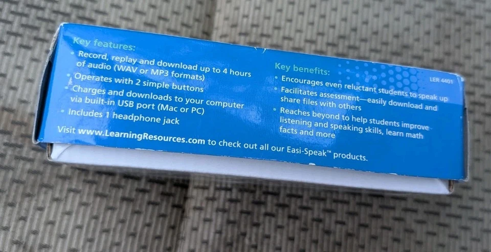 EASI-SPEAK Digital Microphone Learning Resources Ages 4+ New In Box - Image 2 of 2