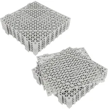 50 Pack 12" x 12" Splicing Drainage Mats PVC Interlocking Drainage Floor Tiles