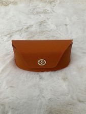 TORY BURCH Orange Authentic Sunglasses Eyeglasses Leather case NEW