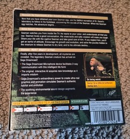 Seaman for Sega Dreamcast excellent condition in retail box, mic never used!