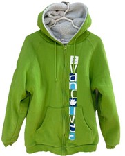 2010 Vancouver Winter Olympics Green Sherpa Jacket Hoodie Zip-Up Pullover Medium