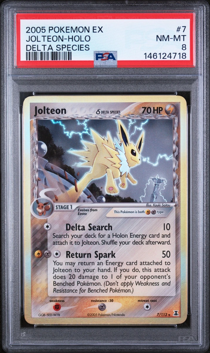 Jolteon Pokémon TCG EX Delta Species Individual Collectible Card
