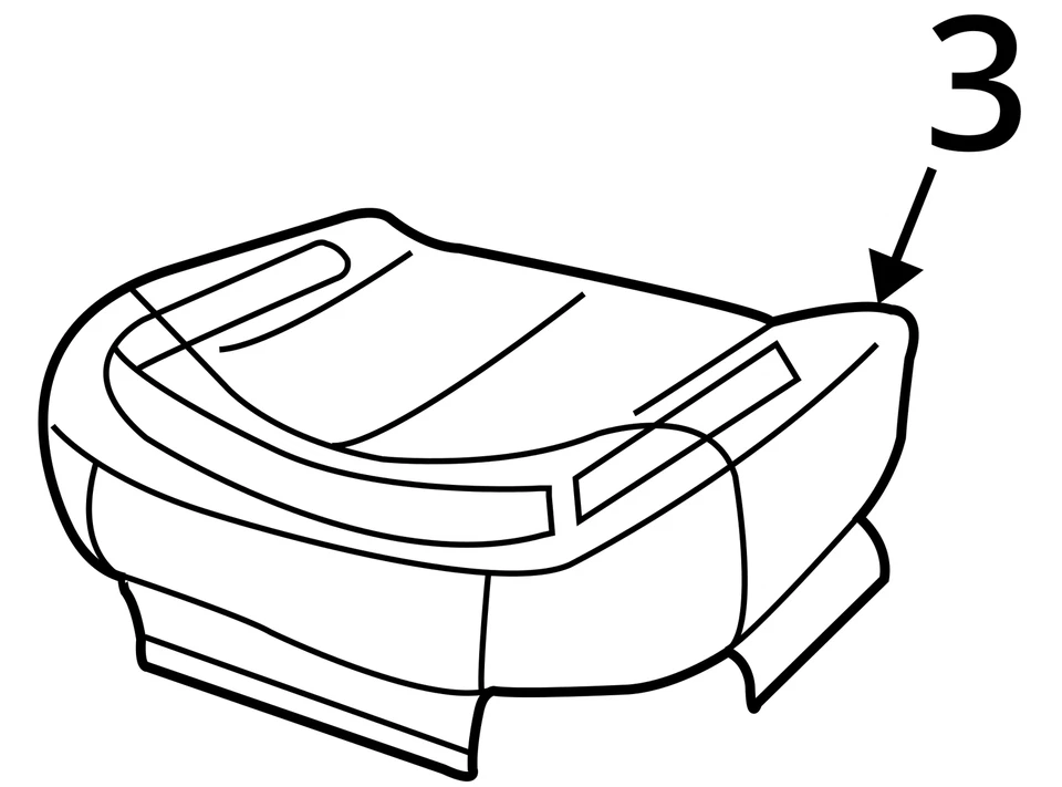 SE ADAPTA A CHEVROLET GMC S10 SONOMA 2001-2003 CUBIERTA P/ASIENTO CUSH 12479552 - NUEVO OEM Foto 3 de 3
